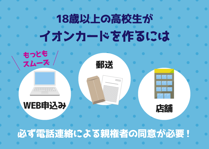 業界初 イオンカードは高校生でも作れる 条件と審査内容 クレロン